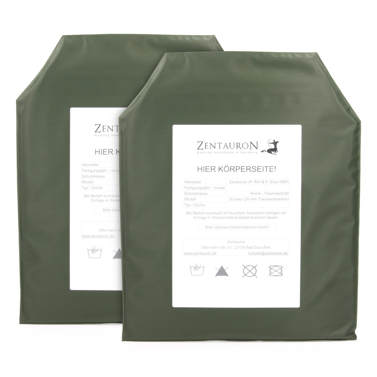 Traumaschutz Einlage schwer Set SAPI Cut Schockabsorber Einlage für Plattenträger und Schutzwesten