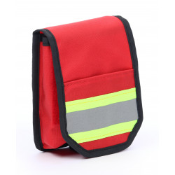 Schreibzeugtasche High-Vis Klett für Plattenträger Vulcan Minimal, gut sichtbare Tasche mit Reflexstreifen, für DIN A6 Notizblöcke, Stifte und USB-Sticks, schnelle Befestigung