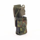 Universal lamp holster and magazine pouch MOLLE system in camouflage