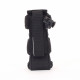 Universal lamp holster and magazine pouch MOLLE system in black