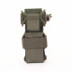 Universal lamp holster and magazine pouch MOLLE system in stone gray-olive