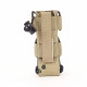 Universal lamp holster and magazine pouch MOLLE system in tropical camouflage