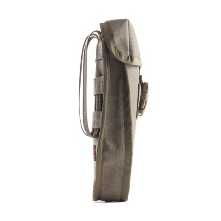 Folding flap pocket in stone gray-olive
