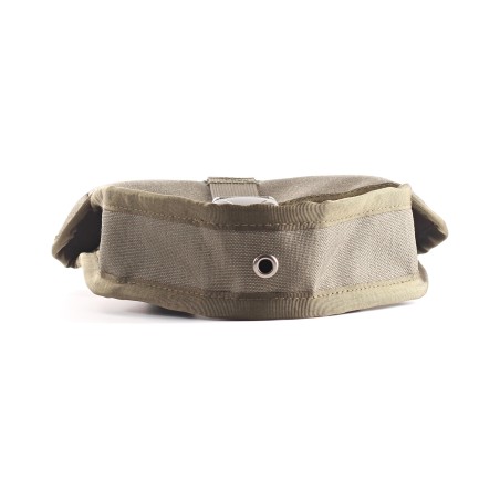 Folding flap pocket in stone gray-olive