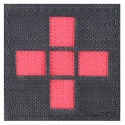 Rot-Kreuz-Patch groß 5x5 cm – Medizinische Kennzeichnung für Taschen, Rucksäcke, Schutzwesten, Plattenträger, Uniformen – Notfallausrüstung – Erste-Hilfe-Patch – Rot-Kreuz-Kennzeichen