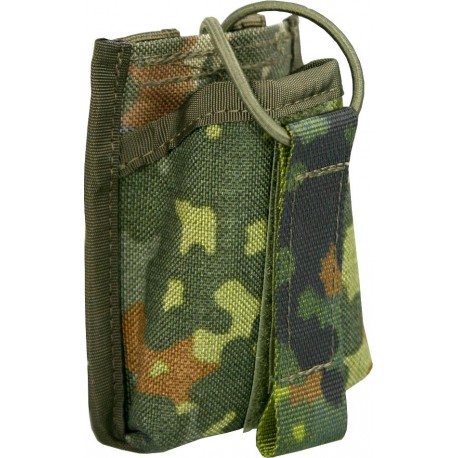 Taktische Funkgerätetasche Mini mit MOLLE-System für PMR & LPD Funkgeräte – Sicherung mit Gummischnur, Cordura-Gewebe, für Plattenträger, Schutzwesten, Chest Rigs & Battle Belts