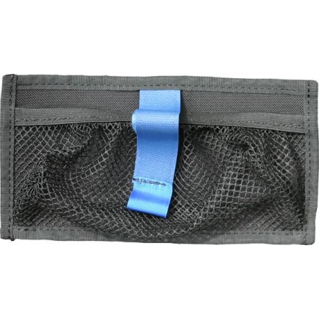 Netzmodul 2010 – Kompakte Klett-Netztasche für Taschen und Rucksäcke mit Klettfläche, Outdoor-Organisation und Zubehöraufbewahrung, 20 x 8 x 6 cm, blauer Klettverschluss