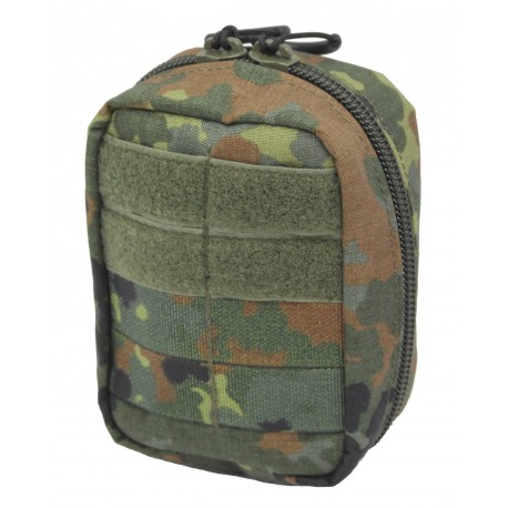 Bolsa Micro IFAK Zona de parche compatible con Molle Fijación flexible con cordón de choque en el interior de la bolsa de primeros auxilios Bolsa para exteriores fabricada en Cordura