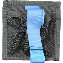 Netzmodul 1010 – Kompakte Klett-Netztasche für Taschen und Rucksäcke mit Klettfläche, Outdoor-Organisation und Zubehöraufbewahrung, 10 x 8 x 6 cm, blauer Klettverschluss