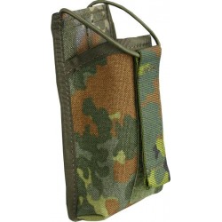 Funkgerätetasche Midi, MOLLE-Tasche für CB, BOS, VHF Handfunkgeräte bis 20 cm Höhe, Cordura Gewebe, für Plattenträger, Schutzwesten, Battle Belts, Klettverschluss,Handfunkgerät Zubehör