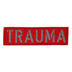 Trauma Patch für Medic-Rucksäcke – Rotes Patch mit Silberner Schrift, Klettbefestigung, Reflexband für Gute Sichtbarkeit, Tactical Notfall Ausrüstung