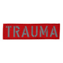 Trauma Patch für Medic-Rucksäcke – Rotes Patch mit Silberner Schrift, Klettbefestigung, Reflexband für Gute Sichtbarkeit, Tactical Notfall Ausrüstung