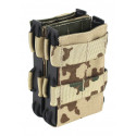 Doppelschnellzieh-Magazintasche für M4 Magazine – MOLLE Fast Mag Pouch aus Cordura & Kydex, Für 2 Magazine, Individuell Einstellbare Gummischnüre, Modular, Made in Germany