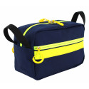 Kulturtasche Reflex 3L aus Cordura mit Reflektionsband, 2 Reißverschlussfächer, Einschubfächer, Handgriffe, Reise- und Outdoor-Tasche, Maße: 15 x 10 x 22 cm, Pflegeprodukte Tasche