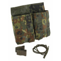 Doppel-Magazintasche M4 horizontal für Plattenträger – Nato Stanag, Molle-System, 2x Magazinfächer, PMags & STANAG 5.56, Molle-Clips, Sicherungssatz, Taktische Ausrüstung, , Militär