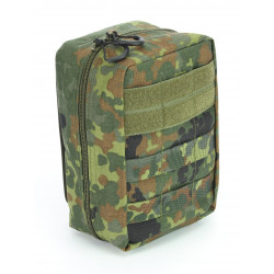 MOLLE-Mehrzwecktasche Multi aus Cordura – Zubehörtasche mit Reißverschluss, Klettfläche für Abzeichen, Modularschlaufen, für Plattenträger, Rucksäcke, Schutzwesten, Made in Germany