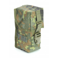 Doppel Magazintasche G36 VG Universal Molle Tasche und BW Trinkflaschentasche robust modular vielseitig für G36 Magazine Nebeltöpfe Med Einschub Aluminiumtrinkflasche Soldaten und Outdoor