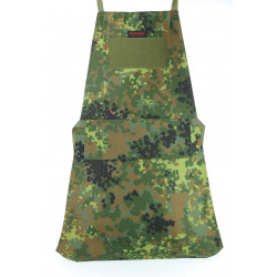 Tactical Grillschürze lang BBQ-Schürze Kochschürze Küchenschürze zwei Taschen Patchfläche für Männer und Frauen