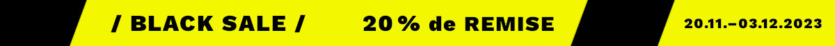 Black Sale: 20 % de réduction, 20.11.-03.12.2023